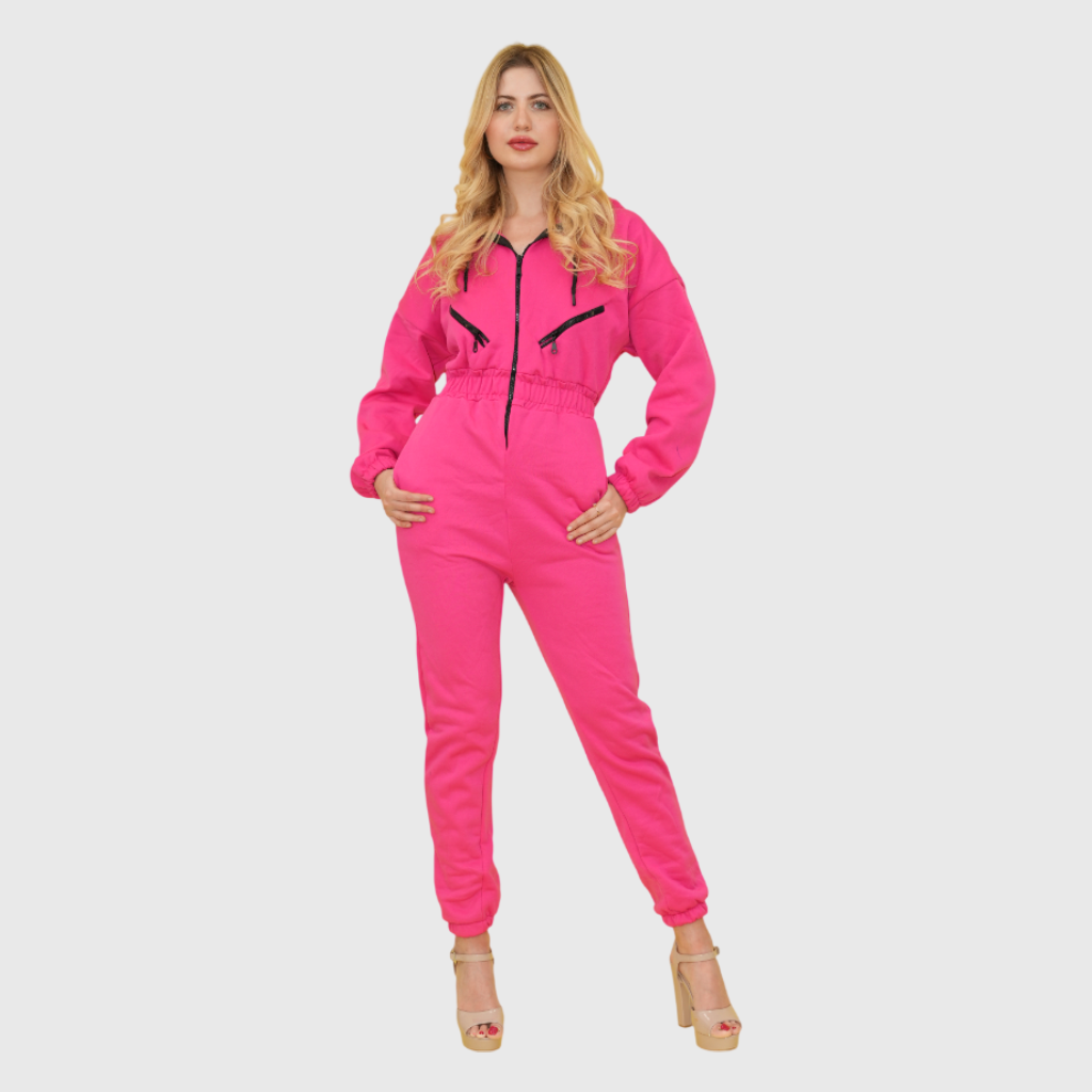 Pink Joggers Jumpsuit